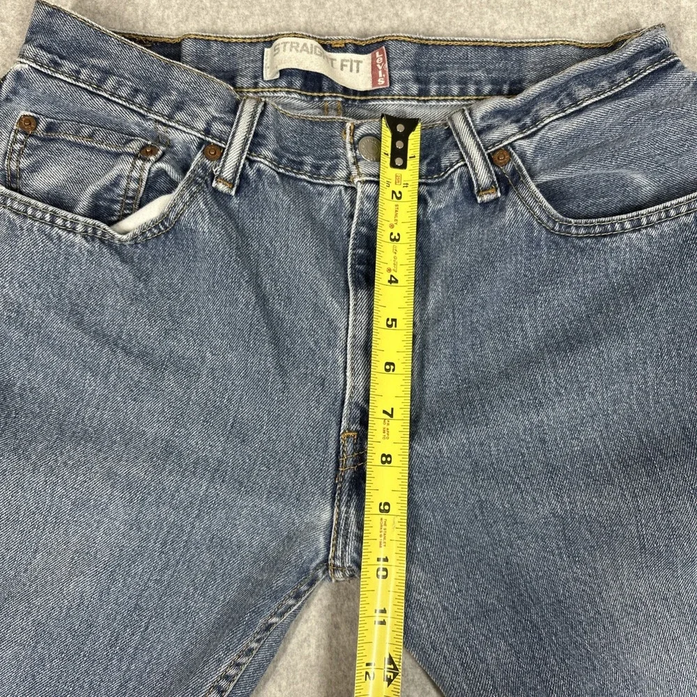 Levis 505 Regular Fit Straight Leg Jeans Y2K Men's 33x34 Medium Wash Denim